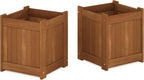 2-FG16450 Tioman Hardwood Flower Box, Two-Pack, Natural