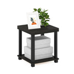 Turn-N-Tube Toolless 3-Tier Side Table, Thick Tabletop, Espresso