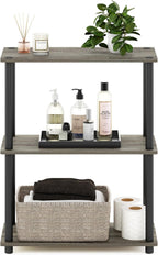 Turn-N-Tube Toolless Assembly 3-Tier Closet Shelf, French Oak