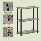Turn-N-Tube Toolless Assembly 3-Tier Closet Shelf, French Oak