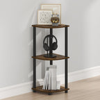 Turn-N-Tube Toolless Assembly 3-Tier Storage Shelves, Amber Pine