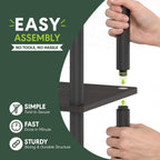 Turn-N-Tube Toolless Wide 3-Tier Storage Shelves, Black Espresso