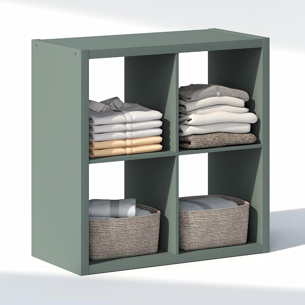 Cubic Extra Thick 4-Cube Closet Organizers and Storage, Sage Green