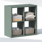 Cubic Extra Thick 4-Cube Closet Organizers and Storage, Sage Green