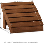 Small Adirondack Outdoor Footstool, Foot Stool, Natural