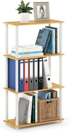Turn-N-Tube Toolless 4-Tier Storage Shelves, Beech