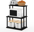 Turn-N-Tube 3-Tier Toolless Kitchen Storage Shelf, Americano/Black