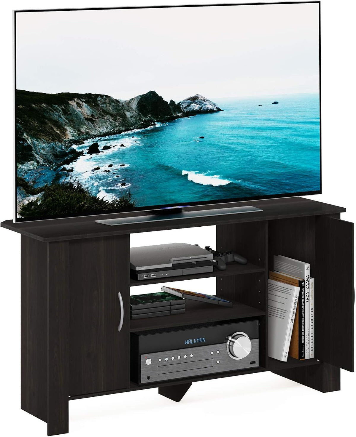 Econ TV Stand Entertainment Center, Espresso