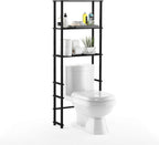 Turn-N-Tube with 3 Shelves Toilet Space Saver, Espresso/Black