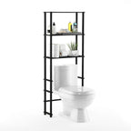Turn-N-Tube with 3 Shelves Toilet Space Saver, Espresso/Black
