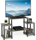 Turn-N-Tube No Tools Entertainment Center, Round Square Corner, French Oak Grey/Black