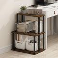 Turn-N-Tube 3-Tier Toolless Multipurpose Printer Stand Display Storage Shelf, Americano/Black