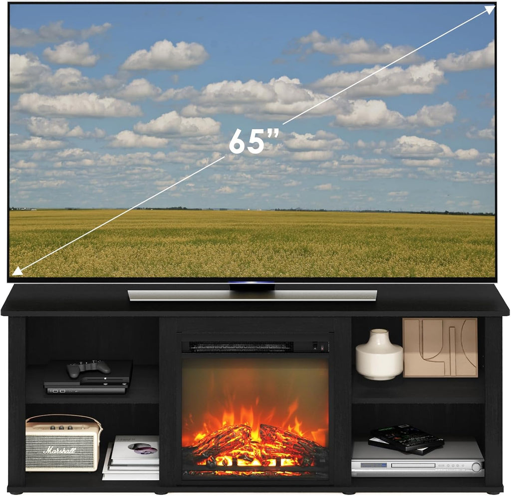 CLASSIC 3-Tier Fireplace TV Stand for TV up to 60 Inch, Americano