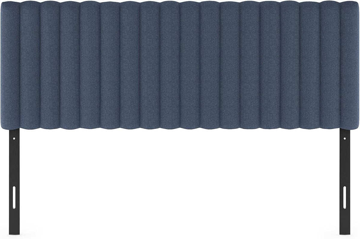 Roanne Upholstered Tufted Headboard, Denim, Queen