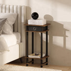 TURN-N-TUBE Toolless 3-Tier Night Stand, Nightstand, Espresso