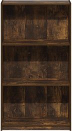 Basic 3-Tier Book Shelf with Open Shelves, Amber Pine
