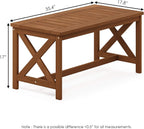 Outdoor Patio Table with X Leg, Natural
