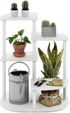 CELUKA Toolless 4-Tier Indoor Plant Stand, White