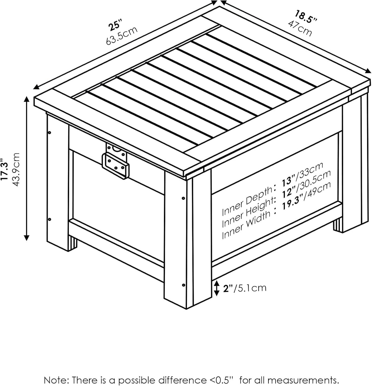 Hardwood Outdoor Cooler Storage, Porch
