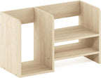Hermite Wood Desktop Book and Home Office Supplies Storage Organizer, Bauhaus Oak