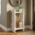 VIOLA 2-Tier Indoor Plant Stand, Narrow Plant Shelf, Side Table, 31" Tall, with 1.2-Inch Extra Thick Frame, for Living Room, Entryway, Hallway, White