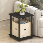 Simplistic Side Table Set of 2, End Table, Night Stand, Nightstand, Bedside Table, for Living Room, Bedroom, Dark Americano