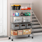 Wayar Metal Storage Shelf Rack, 6 Tiers, 48-Inch, Stainless Steel