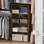 Reed Closet Organizers and Storage, 4-Tier Organizer, Amber Pine