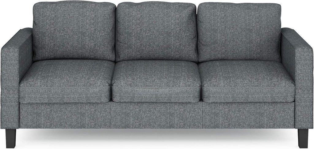 Bayonne 3-Seater Loveseat Sofa, 76" Wide, Gunmetal