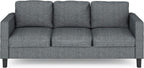 Bayonne 3-Seater Loveseat Sofa, 76" Wide, Gunmetal