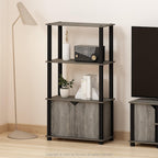 Go Green 4-Tier Storage Shelves, Book Shelf, French Oak