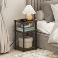 JUST 3-Tier Charging Station Night Stand, Bauhaus Oak