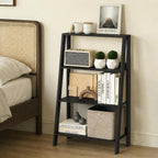 4-Tier Ladder Shelf, Black Ladder Book Shelf, Bookcase, Storage Shelves, Storage Rack, for Organization and Storage, Living Room, Home Office, Black Espresso