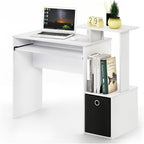 Econ Multipurpose Home Office Computer Writing Desk, White/Black