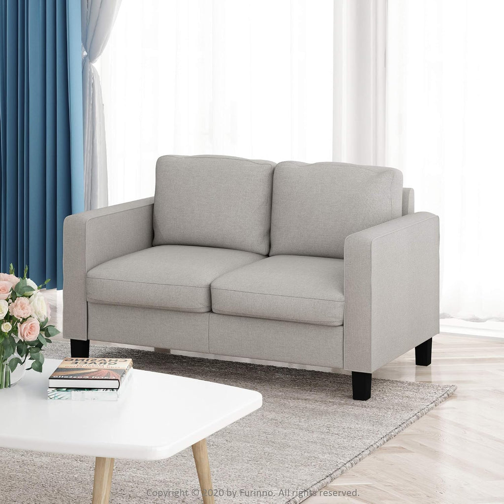 Bayonne 2-Seater Loveseat Sofa, 54" Wide, Fog