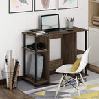 Jaya Computer Study Desk, Columbia Walnut/Black