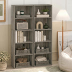 Set of 2 Book Shelf, 5-Tier, French Oak