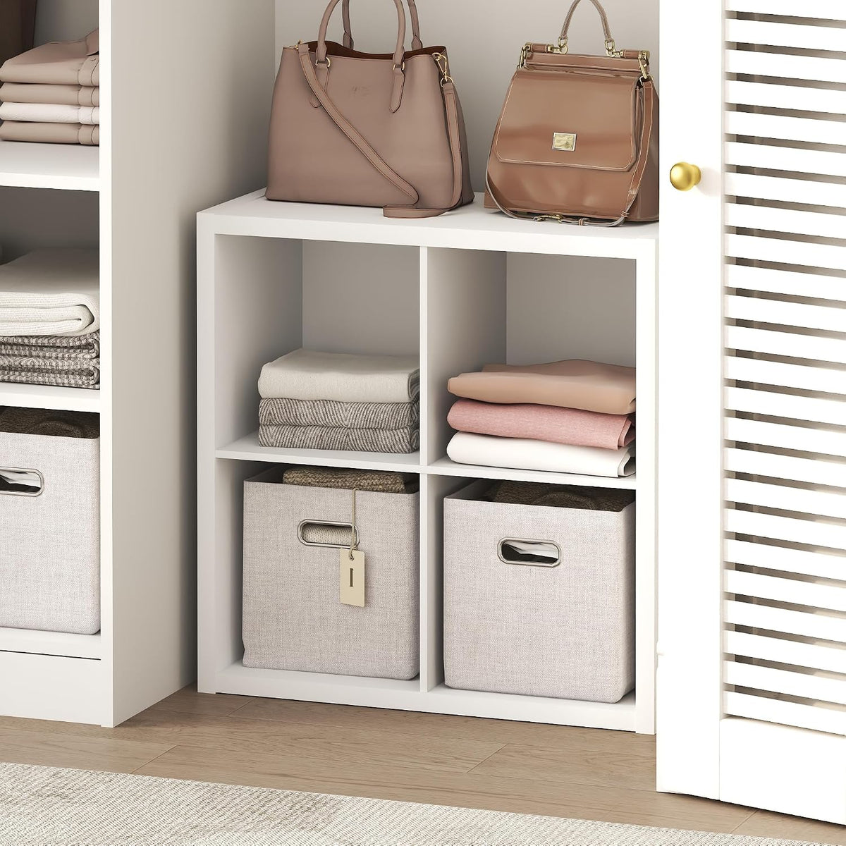 Cubic 4-Cube Closet Organizers and Storage, Closet Organizer, White