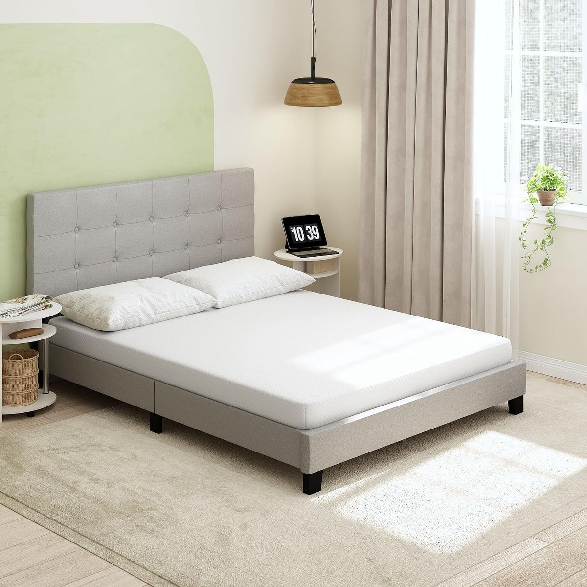 Tidur Cooling Gel Memory Foam Mattress, 5 Inch, Queen, White