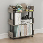 Turn-N-Tube Book Shelf, 3-Tier Bookshelf, Bookcases, French Oak