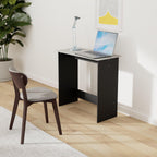 Simplistic Small Desk, 31.3" Wide Gaming Desk, Rectangular Computer Desk with Rounded Edges, Office Desk for Home Office, Bedroom, Study Room, Dorm, French Oak