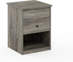 Jensen Lift-Top Night Stand with Drawer, French Oak Grey