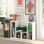 Viola 6-Cube Book Shelf, DIY Stackable Bookshelf, White