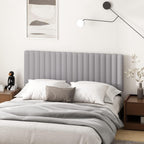 Roanne Upholstered Tufted Headboard, Glacier, Queen