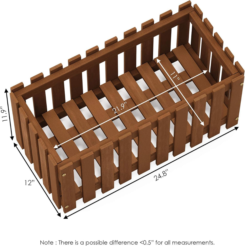 Outdoor Rectangular Planter Box, Natural