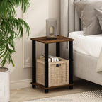 Turn-N-Tube Toolless 2-Tier Open Shelf Night Stand, White