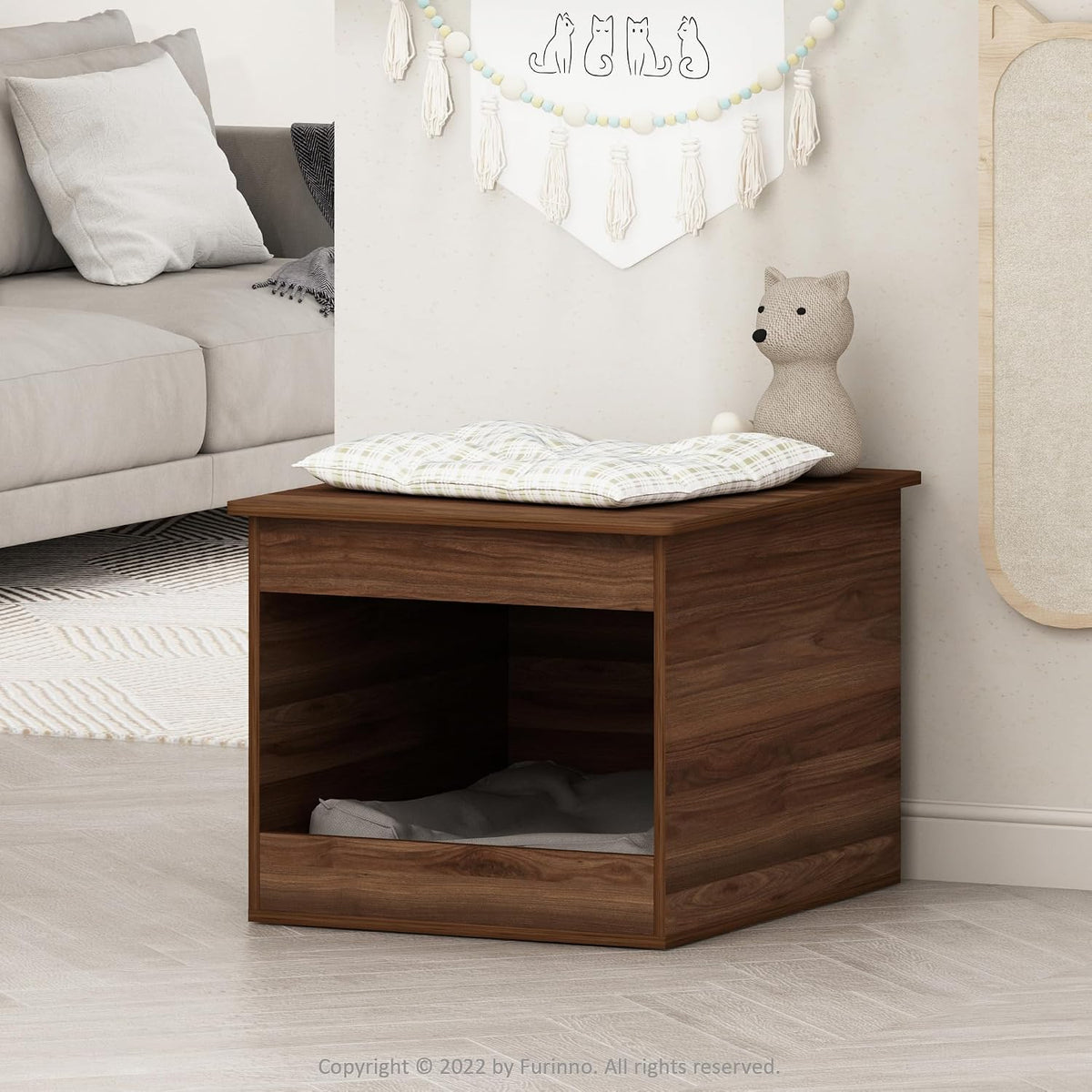 Peli Top Opening Litter Box Enclosure, Columbia Walnut
