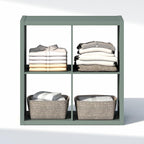 Cubic Extra Thick 4-Cube Closet Organizers and Storage, Sage Green