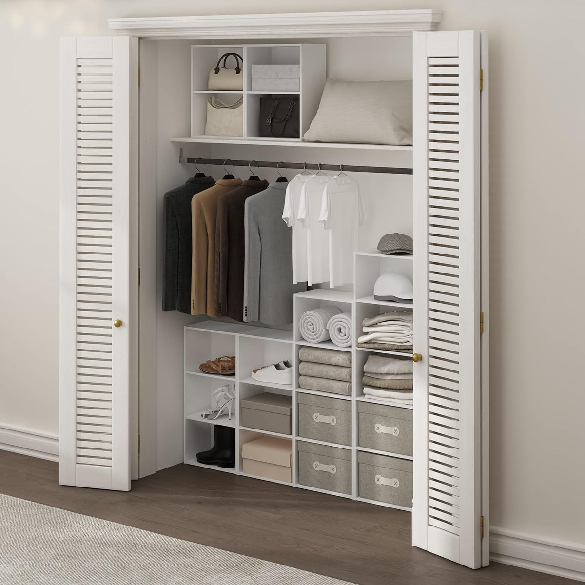 Luder 3-Tier Open Shelf Bookcase, White