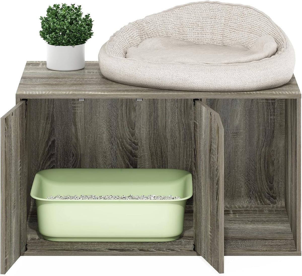 Peli Litter Box Enclosure, French Oak Grey